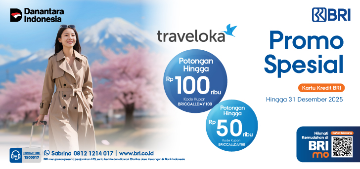 Promo Special Kartu Kredit BRI di Traveloka