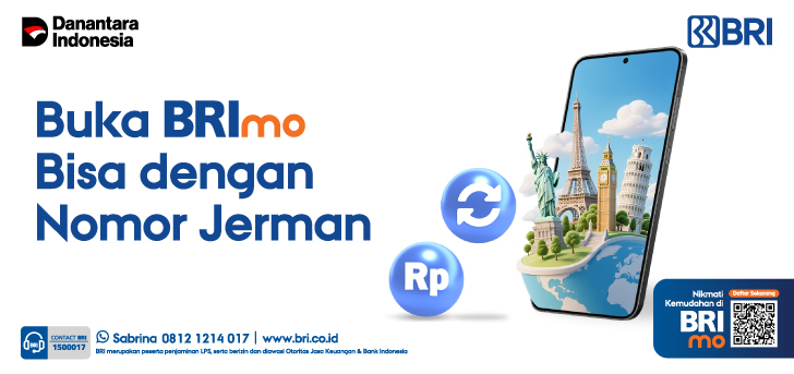 BRImo Bisa Dibuka dengan Nomor Jerman