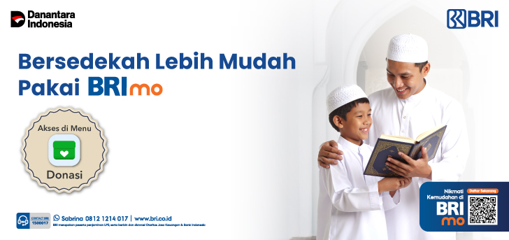 Donasi dan Bayar Zakat Jadi Lebih Mudah Pakai BRImo