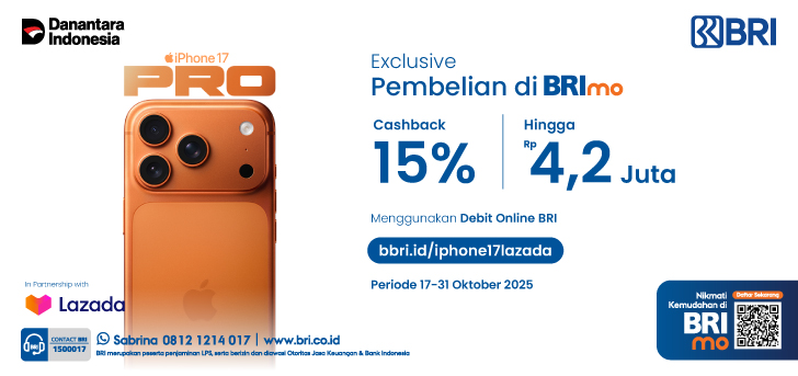 Pembelian iPhone 17 di BRImo