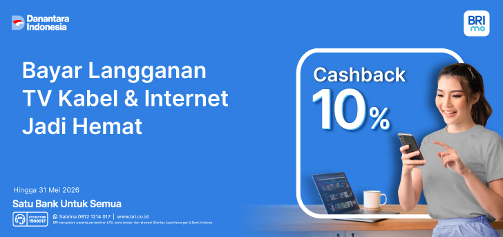 Bayar Tagihan TV Kabel / Internet Makin Hemat Pakai BRImo