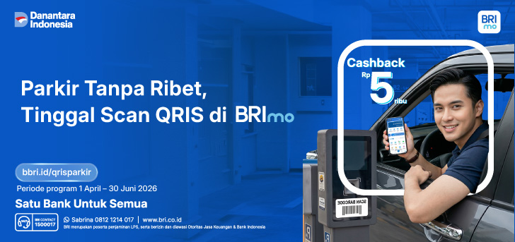 Parkir Tanpa Ribet dan Hemat, Cukup Scan QRIS di BRImo