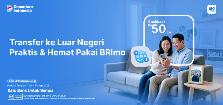 Transfer Internasional Makin Praktis & Hemat Pakai BRImo